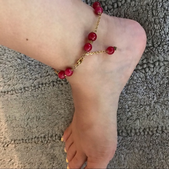 Brand new brass and beads bracelet/anklet - Picture 5 of 5